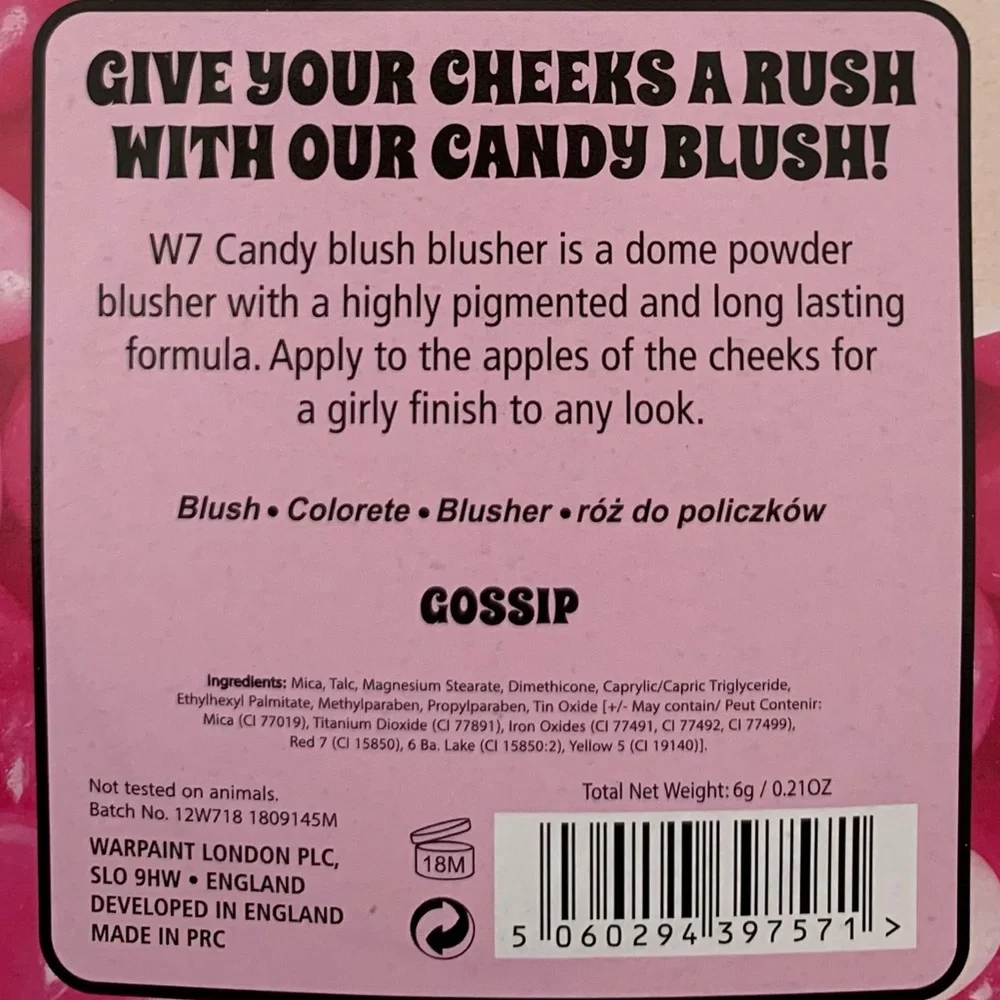 W7 Candy Blush Gossip Tawny Pink Peach Brown Blusher Rouge Cruelty Free 3/$15